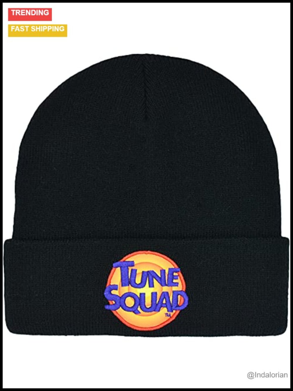 Space Jam Tune Squad Embroidered Cuffed Beanie Knit Winter Hat Acrylic